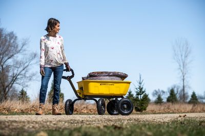 Image showing 8 th Gorilla Carts 8 cu. ft. 1,200 lb. Capacity Steel Dump Cart