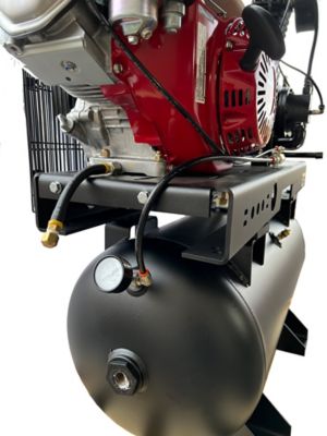 Image showing  9.8 HP 30 gal. Horizontal Electric Air Compressor, 200 PSI, 16.5 CFM@175 PSI, 18 CFM@150 PSI, Kohler Engine