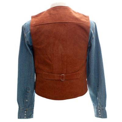 Image showing 1 th Wyoming Traders Men's Buffalo Leather Vest