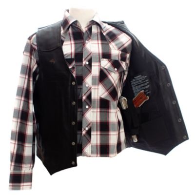 Image showing  Men's Drover Concealed Carry Leather Vest