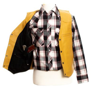 Image showing  Men's Drover Concealed Carry Leather Vest