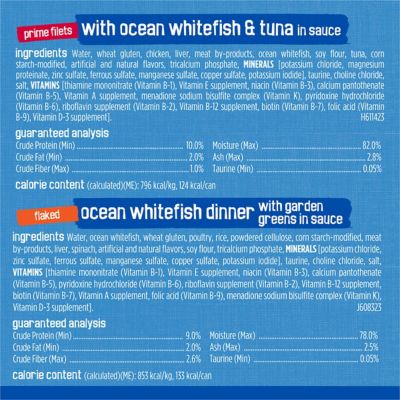 Image showing 5 th Purina Friskies Ocean Delight Adult Flaked Ocean Fish, Chicken and Tuna Wet Cat Food Variety pk., 5.5 oz., 40 pk.,Cans