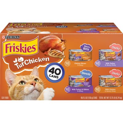 Friskies Gravy Wet Cat Food Variety pk., TurChicken Extra Gravy Chunky, Meaty Bits & Shreds