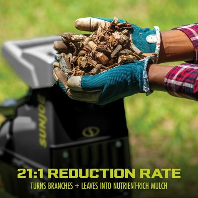 Image showing  1.6 in. Diameter 15A Electric Silent Wood Chipper Shredder