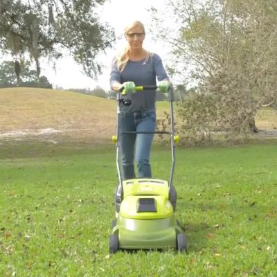 Image showing  14 in. 5A Cordless Electric Max Lithium-Ion Push Lawn Mower