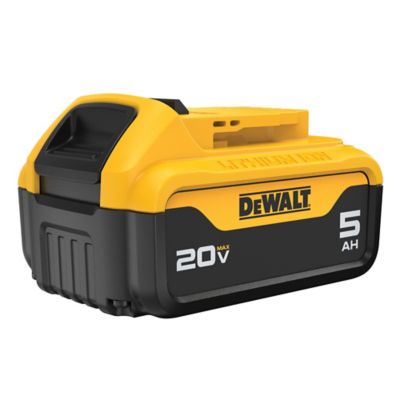 DeWALT DCB205 20V 5.0 Ah MAX XR Lithium-Ion Premium Battery pk., 3-LED Fuel Gauge System