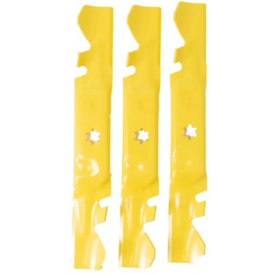 Image showing  50 in. 2-in-1 Xtreme Mulching Lawn Mower Blades for Cub Cadet Mowers, 3-Pack