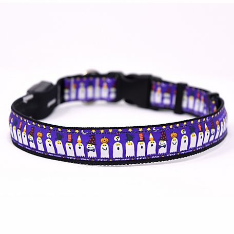 Yellow Dog Design Ghost Party LED Dog Collar
