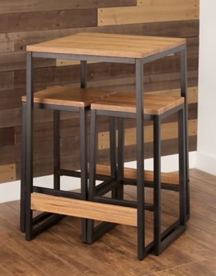 Image showing 7 th northbeam 3 pc. Berlin Bistro Set with Rectangular Dining Table and 2 Stools