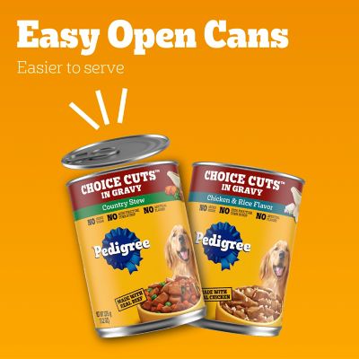 Image showing 5 th Pedigree Adult Country Stew and Chicken and Rice Chunks Wet Dog Food Variety pk., 13.2 oz., 24 pk.