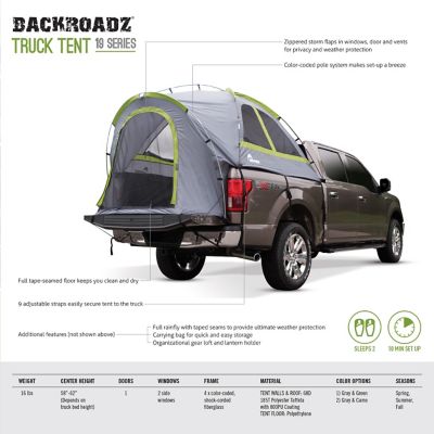 Image showing  Backroadz Compact Short Bed Truck Tent, 5 ft. - 5.2 ft. Beds