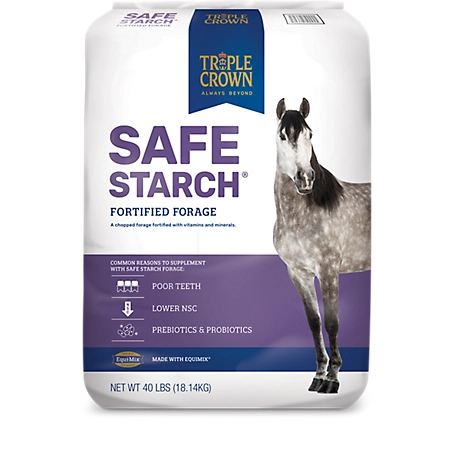 Triple Crown Safe Starch Horse Grass Hay Forage, 40 lb. Bag