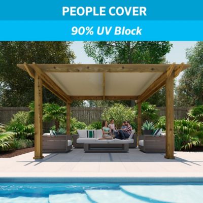 Image showing  6 ft. x 15 ft. 90% UV Block Fabric Shade, Beech