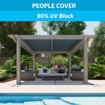 Image showing  6 ft. x 15 ft. 90% UV Block Fabric Shade, Slate