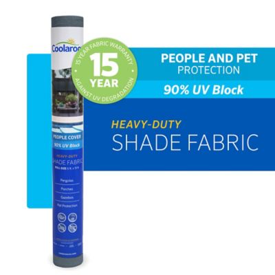 Image showing 6 th Coolaroo 6 ft. x 15 ft. 90% UV Block Fabric Shade, Slate