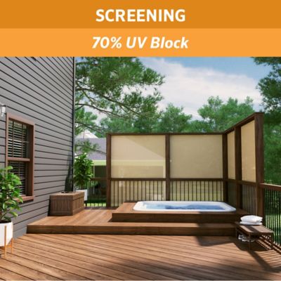 Image showing  6 ft. x 15 ft. 70% UV Block Shade Fabric, Beech
