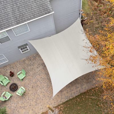 Image showing  17.9 ft. Premium Square Shade Sail, Stone