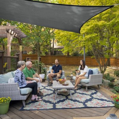 Image showing  16.5 ft. x 9.11 ft. Premium Rectangle Shade Sail, Graphite