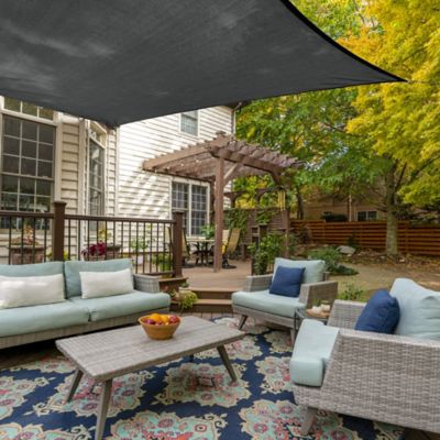 Image showing  16.5 ft. x 9.11 ft. Premium Rectangle Shade Sail, Graphite