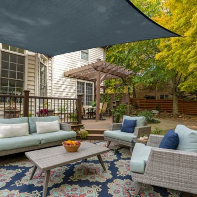 Image showing  16.5 ft. x 9.11 ft. Premium Rectangle Shade Sail, Slate