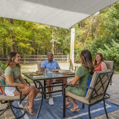 Image showing  16.5 ft. x 9.11 ft. Premium Rectangle Shade Sail, Stone