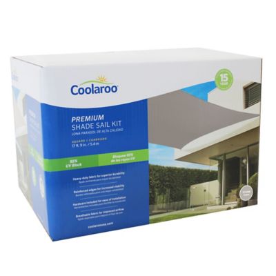 Image showing  16.5 ft. x 9.11 ft. Premium Rectangle Shade Sail, Stone