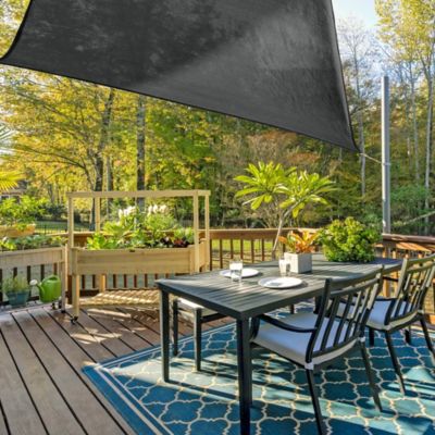 Image showing  16 ft. 5 in. Premium Triangle Shade Sail, Graphite