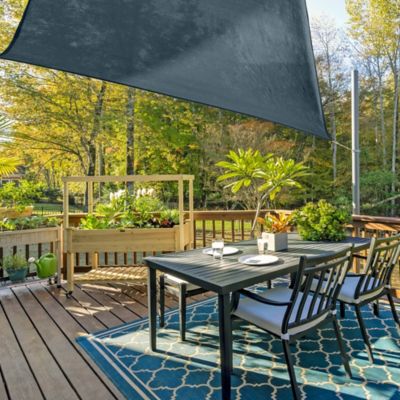 Image showing  16 ft. 5 in. Premium Triangle Shade Sail, Slate