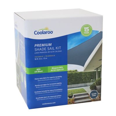 Image showing  16 ft. 5 in. Premium Triangle Shade Sail, Slate