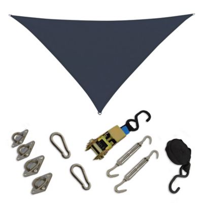 Image showing  16 ft. 5 in. Premium Triangle Shade Sail, Slate