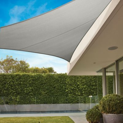 Coolaroo 16 ft. 5 in. Premium Triangle Shade Sail, Stone