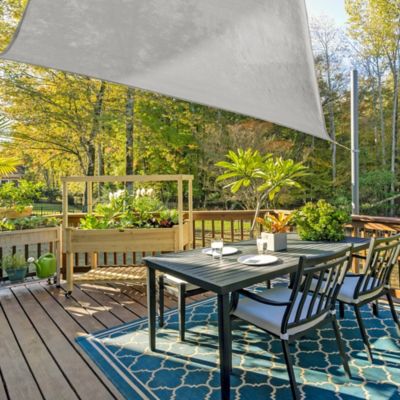 Image showing  16 ft. 5 in. Premium Triangle Shade Sail, Stone