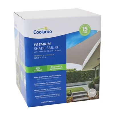 Image showing  16 ft. 5 in. Premium Triangle Shade Sail, Stone