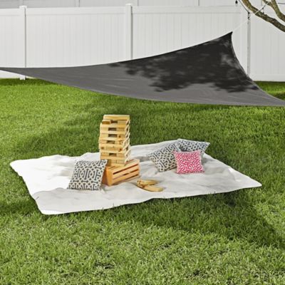 Image showing  12 ft. Ready-to-Hang Triangle Shade Sail, Montecito, Dark Grey