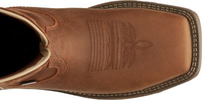 Image showing 2 th Justin Men's Stampede Rush Waterproof Work Boots, Rustic Tan, 11 in. H