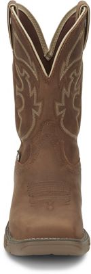 Image showing 3 th Justin Men's Steel Toe Rush Waterproof 11 in. Work Boots, Tan