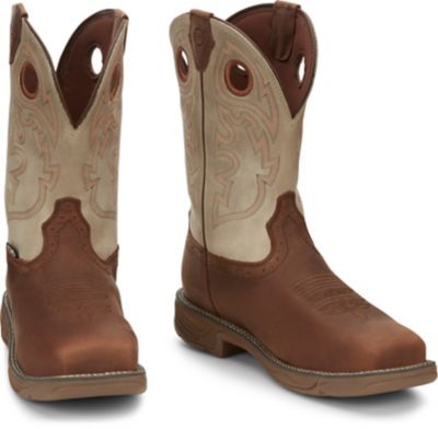 Image showing 6 th Justin Men's Stampede Rush Composite Toe Work Boots, Rust, 11 in.