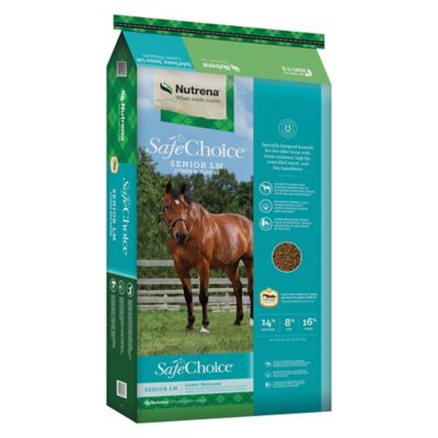 Nutrena SafeChoice Lower Molasses Senior Horse Feed, 50 lb