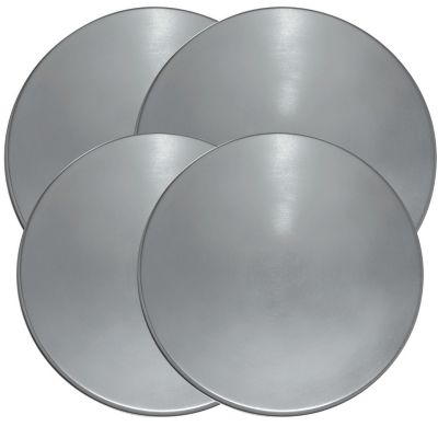 Range Kleen Round Stainless Steel Burner Kovers, 4 pc.