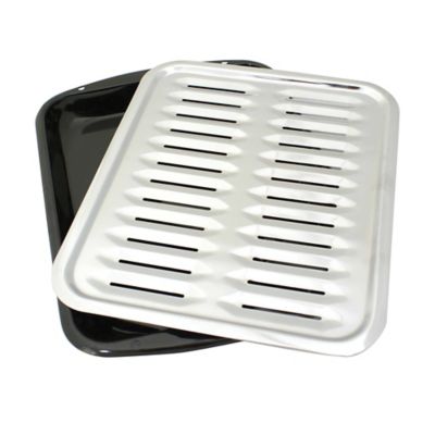 Range Kleen Porcelain Broiler Pan with Chrome Grill