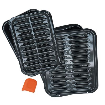 Image showing  Broiler Pan Set with Scrape and Clean, 2 pc.