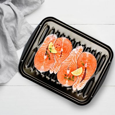 Image showing  2 pc. Heavy Duty Porcelain Air Fry, Bake and Broil Pan