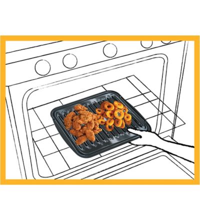 Image showing  2 pc. Heavy Duty Porcelain Air Fry, Bake and Broil Pan
