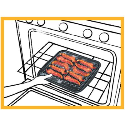 Image showing  2 pc. Heavy Duty Porcelain Air Fry, Bake and Broil Pan