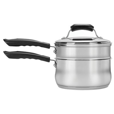 Image showing  2 qt. Basic Double Boiler with Lid, 2 pc.