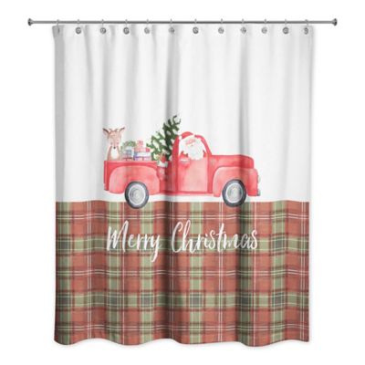Farmstead Fields Plaid Truck, Holiday Shower Curtains Target
