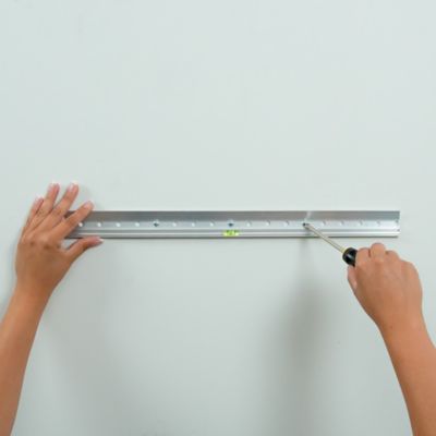 Image showing  18 in. Gray Floating Shelf Hardware