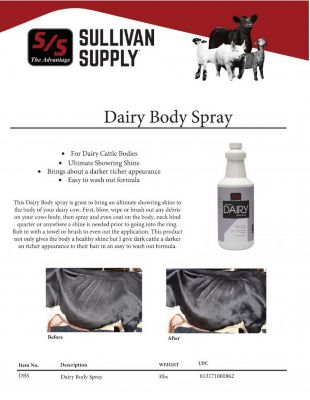 Image showing  32 oz. Showring Shine Dairy Body Spray