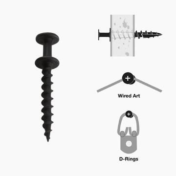 Image showing  100 lb. Capacity 1-1/4 in. Double-Head Bear Claw Hangers, 50-Pack