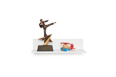 Image showing  18 in. No Stud Floating Shelf, White Coated